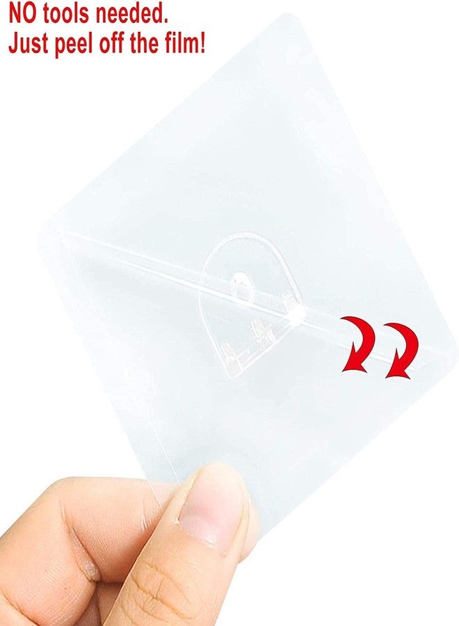 VINSU Transparent Plastic Shelf Support Hooks - 10 Pack, Adjustable, Easy Install, Wall Mount, Drywall, 20g, 7cm x 7cm x 7cm - Image 2